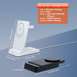 Station de charge sans fil magnétique 3 en 1, hub <span class=keywords><strong>USB</strong></span> C, adaptateur intelligent, chargeur sans fil - Product Image 6