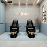 Fauteuil de pédicure professionnel noir, fauteuil de spa pour les pieds, station de salon de beauté, fauteuil de pédicure spa électrique avec massage réglable
