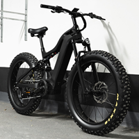 Vélo de montagne électrique en fibre de carbone avec moteur central Bafang M620 1000w 48v, pneus larges, Ebike THUNDER