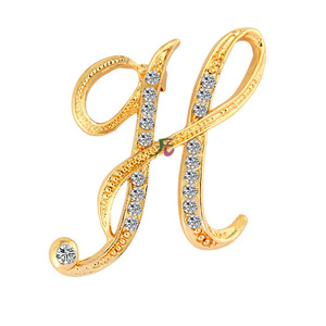 Broche Rhinestone avec 26 lettres anglaises pour A,<span class=keywords><strong>B</strong></span>,C,D,E,F,G,<span class=keywords><strong>H</strong></span>,I,J,K,L,M,N,<span class=keywords><strong>O</strong></span>,P,Q,<span class=keywords><strong>R</strong></span>,S,T,U,V,W,X,Y,Z - Product Image 2