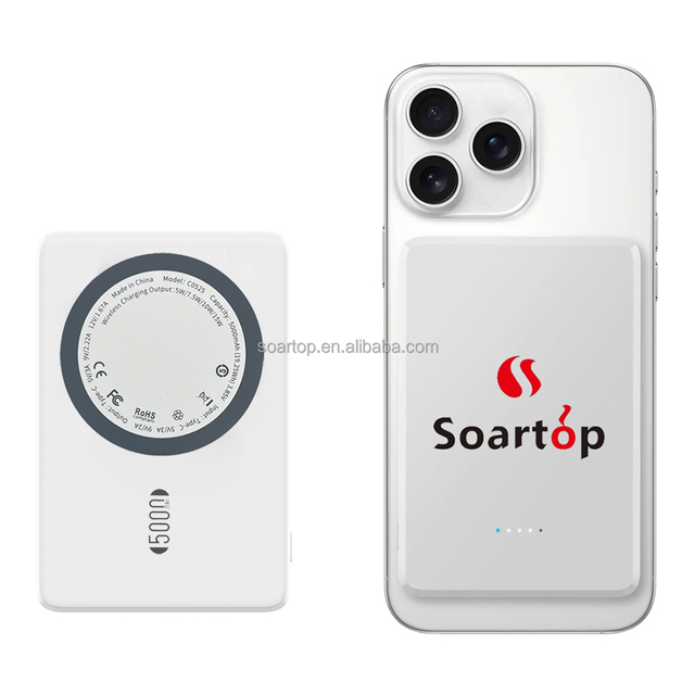 Custom Branding Portable Emergency Backup Power for Smartphone Device PD20W 5000mah Power Bank Magnetic Wireless