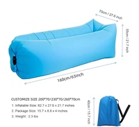 Chaise longue de plage pliable et imperméable en gros, canapé gonflable portable personnalisé pour les voyages en plein air et le camping
