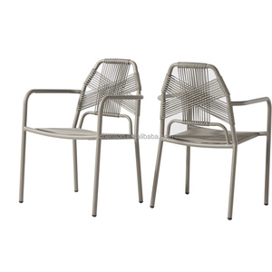 Conjunto de Muebles Modernos para Cafetería, Silla de Cuerda y Mesa Redonda de 2 Plazas para Espacios Pequeños - Product Image 2