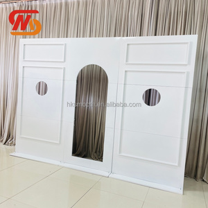 SMOOTH Metal White Wall <b>Backdrop</b> Popular Big Panel Arch <b>Stand</b> for Wedding Decoration Event Supplies - Product Image 3