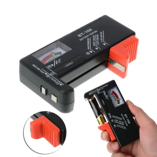 1 팩 배터리 테스터 범용 배터리 검사기 AA/AAA/C/D / 9V / 1.5V 버튼 셀 배터리