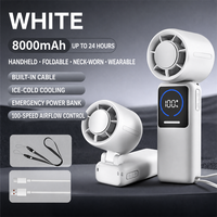 Nouvel arrivage : mini-ventilateur portable à suspendre au cou, rechargeable par USB, avec régulation de vitesse progressive, idéal pour l'extérieur