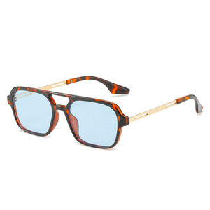 2022 New Lmamba L434 UV400 Protection Custom Double Bridge Retro <b>Sunglasses</b> Logo <b>Square</b> Unisex Fashion Trendy Shades - Product Image 6