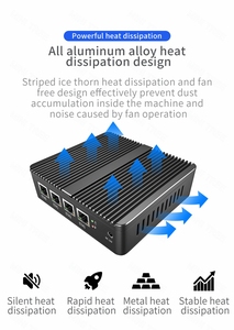 Mini PC Industriale Fanless Celeron J1900 PfSense Firewall Soft Router 4*i211 LAN E3825 N2840 Barebone HD DP OPNsense PVE ESXi - Product Image 6
