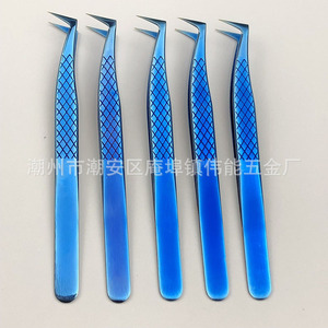 แหนบความแม่นยำสูง, แหนบต่อขนตาสแตนเลส 6A-SA, แหนบรูปเลขแปด, แหนบสีทอง, แหนบปลายแหลม - Product Image 2