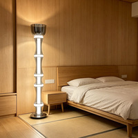 Lampe sur pied d'art design antique de luxe, lampe sur pied en verre LED pour hôtel, salon, chambre à coucher