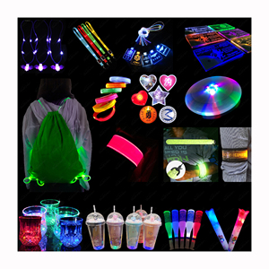 Custom Promotional Party Supplies Navidad Glitter LED Wristbands Light up Bracelets Glow Sticks Trade Show Giveaways for Events