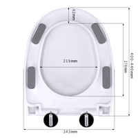 Siège de toilette en plastique de haute qualité à fermeture lente XJ-981, accessoires de salle de bain, couvercle de toilette