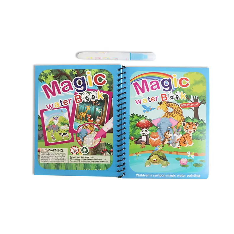 Magic Reusable Cool Water Picture Color Book Magic Children's Spiral Drawing Toys