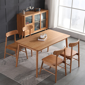 Simple Classic All Solid Cherry Wood Dining <strong>Table</strong> for Small Apartment Living Room <strong>Rustic</strong> Farmhouse - Product Image 6