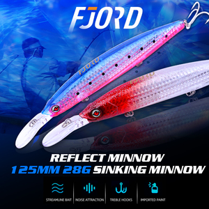 <span class=keywords><strong>FJORD</strong></span> Vente flash Appâts coulants de type minnow de 28 g, 125 mm, leurres artificiels lumineux pour la pêche à la dorade, à la truite et au snapper - Product Image 3