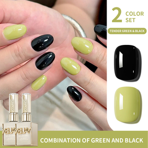 XEIJAYI Esmalte de Uñas en Gel de Diseño de Lujo de 15 ml, Gel de Resina UV de Alta Calidad en Envase Negro y Verde para Estilo Francés DIY - Product Image 6