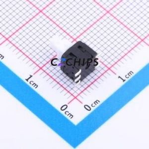 YTSPS-22E58NLM Push Button Switch Through hole Component THT Switch Double Pole Double Throw Square Plunger Vertical Mount White - Product Image 2