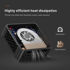Mini PC de bureau BOSGAME P4 Plus DDR4 PCIe SSD double LAN 2.5G Wi-Fi 6E pour jeux, bureau et conception, AMD <span class=keywords><strong>Ryzen</strong></span> <span class=keywords><strong>7</strong></span> <span class=keywords><strong>5825U</strong></span> - Product Image 3