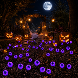 Solar Swaying Halloween Eyeball Pathway <b>Lights</b> 2 Modes Waterproof Outdoor Halloween Stake <b>Lights</b> for Garden Yard Porch Patio - Product Image 2
