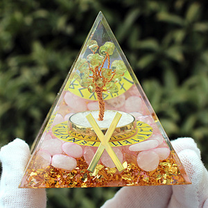 เครื่องประดับตกแต่งบ้านรูปปิรามิดคริสตัลโคจิยะ ทำจากเรซิ่นอีพ็อกซี่ งานฝีมือ ของตกแต่งบ้าน ของขวัญ DIY - Product Image 4