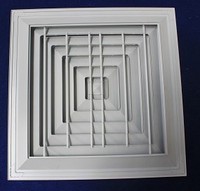 Grille de ventilation carrée moderne en alliage d'aluminium à quatre voies pour plafond, diffuseur d'air pour appartement