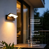 Lampe murale LED extérieure étanche avec capteur de porte, indice de protection IP65, construction en aluminium, antirouille, nouveau modèle, vente en gros