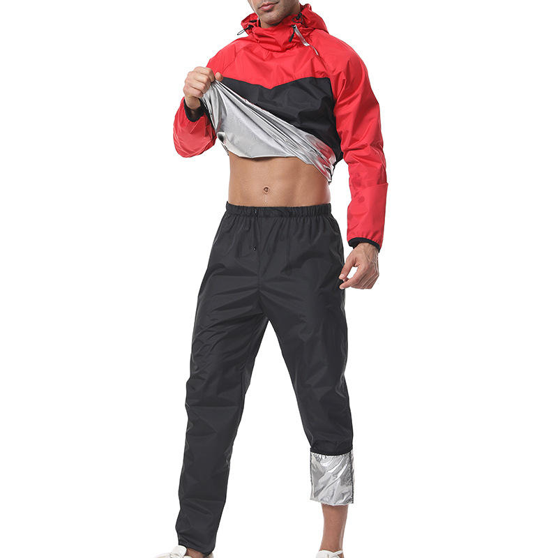 Men's black and red assault suit