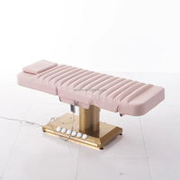 Table de soin esthétique électrique de luxe pour salon de beauté et spa, avec mécanisme de levage intelligent pour cils et visage