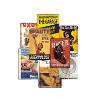 Panneaux de haute qualité décor personnalisé barre murale artisanat vieux orinting rétro affiche Vintage Sublimation métal Logo étain signes vente vierge
