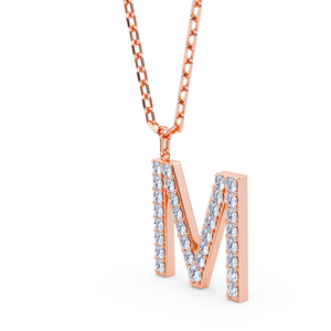 Colgante de Letra Personalizado de Lujo con Diamante Cultivado en Laboratorio EF VVS VS y Plata de Ley 925 con Acabado en Oro, Joya Minimalista - Product Image 1