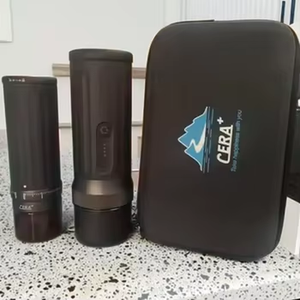 CERA+PCM03S-MAX Tragbarer Espressokocher für 18-20g Gemahlenen Kaffee, 58mm Siebträger, Ideal für Reisen mit Tasche und CGE03 Mahlwerk - Product Image 1