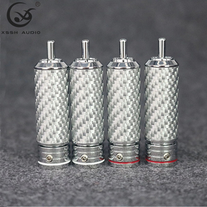 Yivo Xssh âm thanh RCA jack OEM ODM Đồng rhodi mạ vỏ sợi Carbon 10mm tự làm cáp âm thanh Adapter kết nối cắm - Product Image 2
