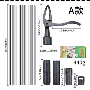 ZHCY Manual Weeder Fork Black Wooden Handle Garden <b>Tool</b> For <b>Weed</b> Removal And Transplanting - Product Image 5