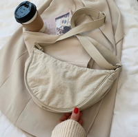 Nouveau Sac Bandoulière en Nylon, Modèle Croissant, Dumpling, Banana Moon, Petit Sac à Dos de Jour Grande Capacité, Sac Messager pour Femmes et Hommes