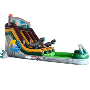 Toboggan aquatique gonflable Dino Dive de 18 pieds, toboggan à une voie, ballons rebondissants, toboggan de piscine pour jardin, fournitures pour fêtes d'enfants - Product Image 6