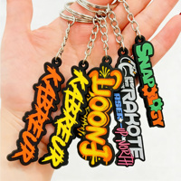 Porte-clés en silicone écologique imprimé en offset 2D, motif personnalisé imprimé en typographie, taille personnalisée, breloque pour sac d'école, cadeau d'anniversaire