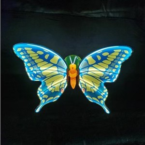 Vente 12v 100CM Grand HFBH Ailes mobiles éclairées papillon <span class=keywords><strong>Led</strong></span> Lumière Décorations Noël Halloween Mariages