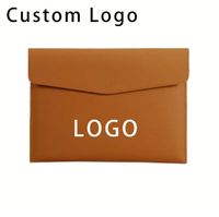 Porte-documents en cuir personnalisé avec logo, format A4, B5, A6, impression sérigraphique, promotionnel, pour administration, enveloppe en papier