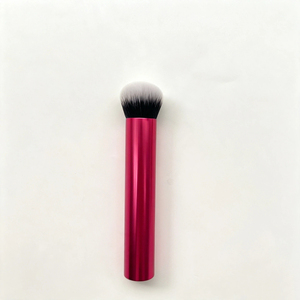 YRX 4pcs Soft Bristles Dual End Aluminium Handle Makeup Brush <b>Red</b> Kabuki Makeup Brush Travel Vegan Makeup Brushes Private Label - Product Image 6
