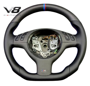 Volant en fibre de carbone véritable V8carbon pour <span class=keywords><strong>B10</strong></span> E39 96-04, accessoires de voiture, pièces automobiles, modification, style sport, course, personnalisé - Product Image 5