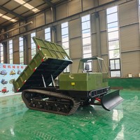 Neuer Schwerlast 10T Diesel-Raupendumper Weichai Euro 5 Linkslenker Hydraulischer Kippanhänger für Geländetransport