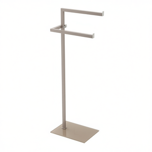 Porte-serviettes sur pied noir, hauteur 86 cm, design moderne, pour salle de bain - Product Image 3