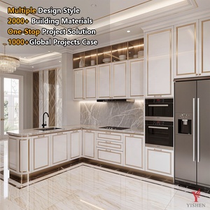 Mobile da Cucina Interamente in Alluminio, Isola Durevole con Cerniere a Chiusura Morbida, Arredamento Modulare Moderno Completo, Pronto per il Montaggio - Product Image 1