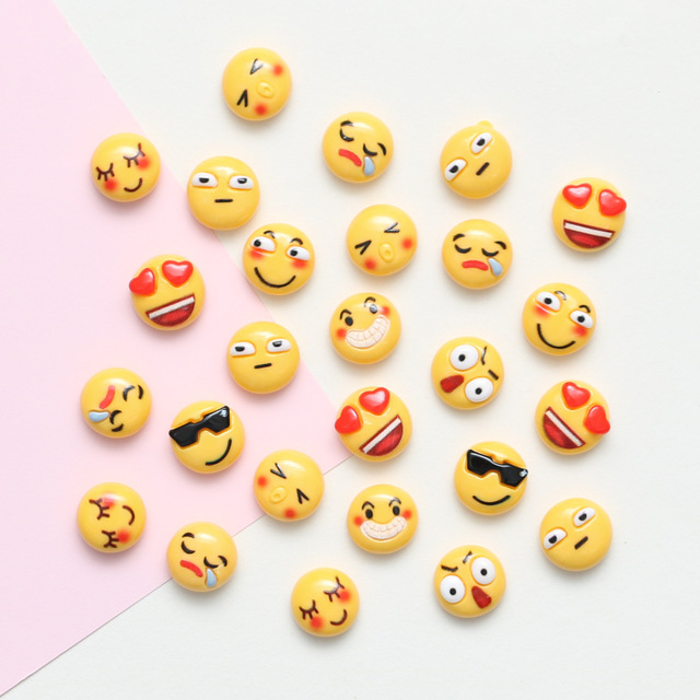 Fun M&Ms Facial Expressions for Resin DIY Charm Accessories Epoxy Glue Round DIY Phone case Decorations 3D Patches