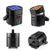 9X10W RGBWA UV 6 en 1 inalámbrico DMX512 LED PAR alimentado por batería Led Uplight con estuche de vuelo