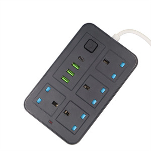 Cáp điện mở rộng dây điện với 4 ổ cắm và USB Power Strip - Product Image 1