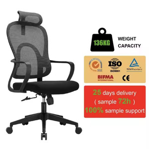 Barato al por mayor ajustable con reposacabezas diseño moderno empleado silla de oficina de malla giratoria ordenador silla de oficina - Product Image 2