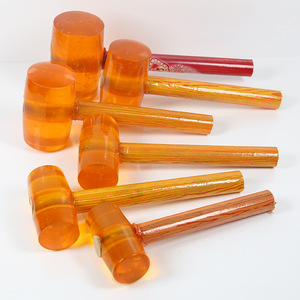 Maillet en caoutchouc transparent avec manche rouge pour l'installation de carreaux et l'aménagement de murs intérieurs - Product Image 2