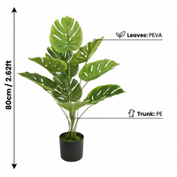 JWS4265 Nouvelle conception d'arbre artificiel Monstera, plantes artificielles Monstera pour la décoration de la maison, du bureau et du jardin, en vente