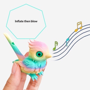 Gzyuyou Juguete de Silbato de Pájaro Animal Impreso en 3D de PLA para Niños de 12+ Años, Activado por Agua, Cambiador de Sonido, Adorno Colorido para Escritorio/Hogar - Product Image 1